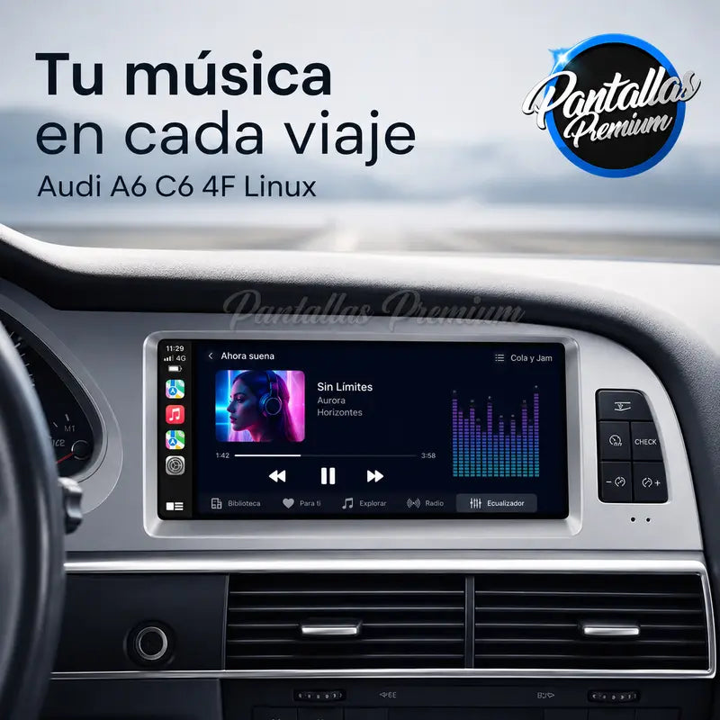 Radio pantalla CarPlay y Android Auto para Audi A6 C6 4F Q7 MMI 2G 3G 2005-2009 Linux - foto 9