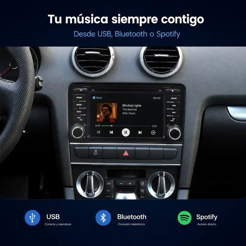 Radio pantalla CarPlay y Android Auto para Audi A3 Botones - foto 9