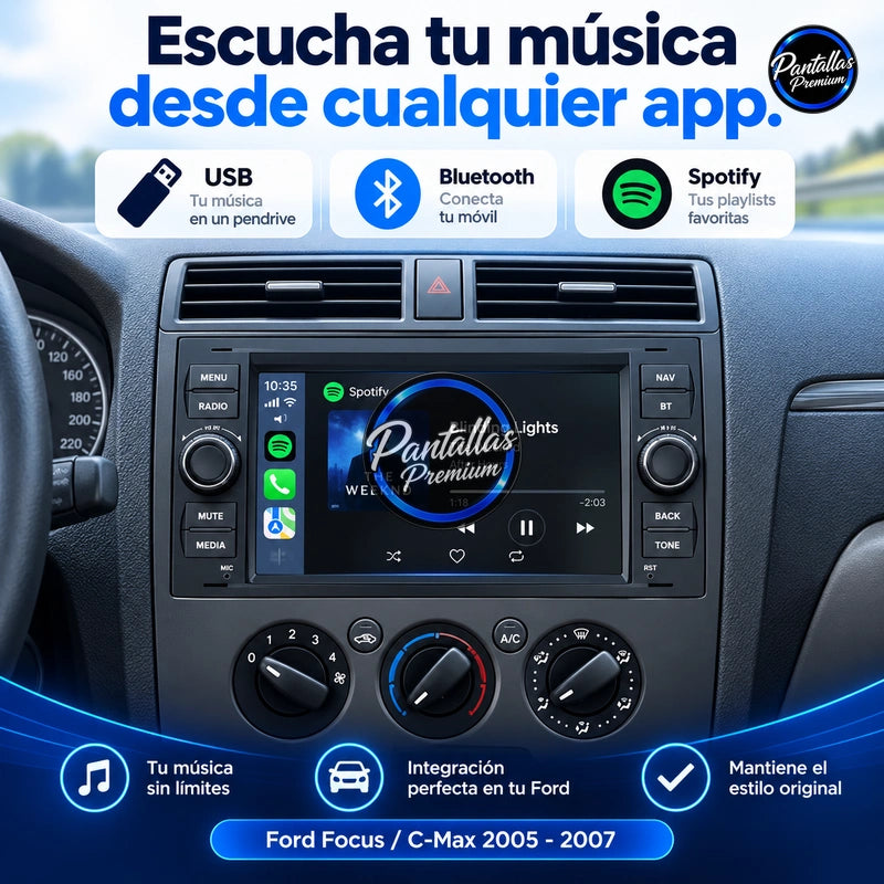 Radio pantalla CarPlay y Android Auto para Ford Kuga Transit Fiesta Focus Galaxy Mondeo Fusion C Max - foto 9