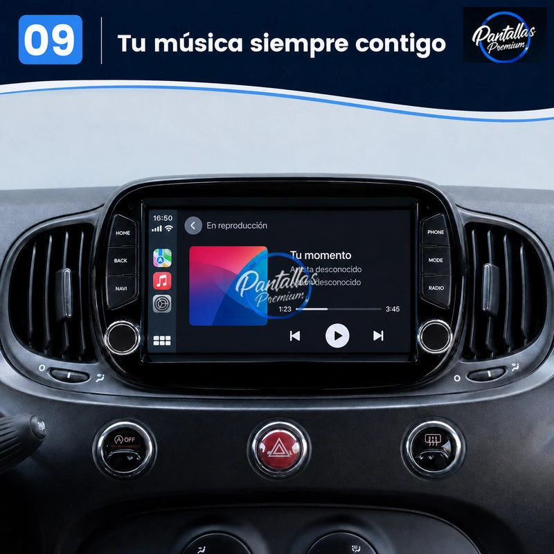 Radio pantalla CarPlay y Android Auto para Fiat 500 2015-2020 - foto 9