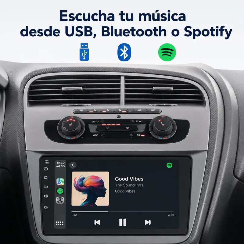 Radio pantalla CarPlay y Android Auto para Seat Altea - foto 9