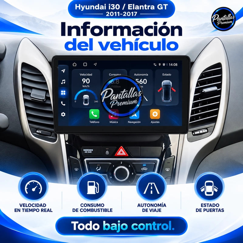 Radio pantalla CarPlay y Android Auto para Hyundai I30 Elantra GT 2011-2017 - foto 7
