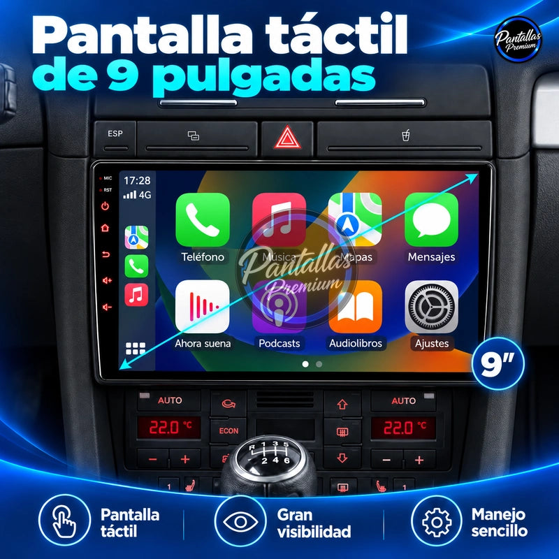 Audi A4 / SEAT Exeo, pantalla de 9 pulgadas — Pantalla táctil de 9 pulgadas