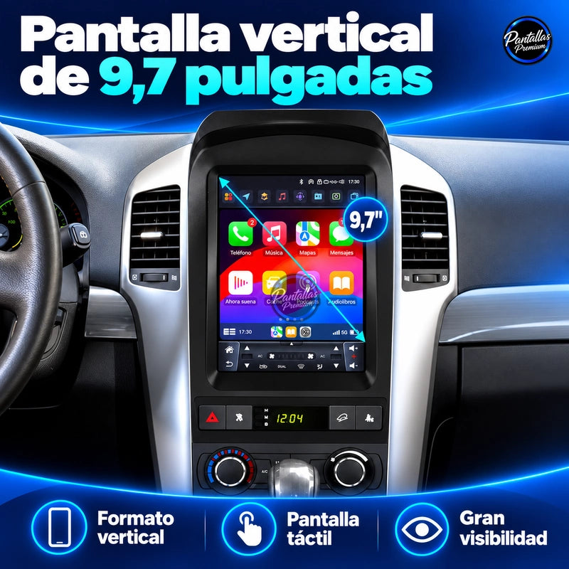Radio pantalla vertical CarPlay y Android Auto para Chevrolet Captiva 2006-2012 - foto 12