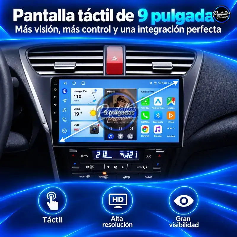 Pantalla táctil de 9 pulgadas Honda Civic Mk9