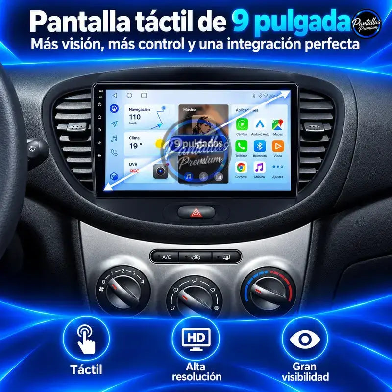 Pantalla táctil de 9 pulgadas Hyundai i10 PA