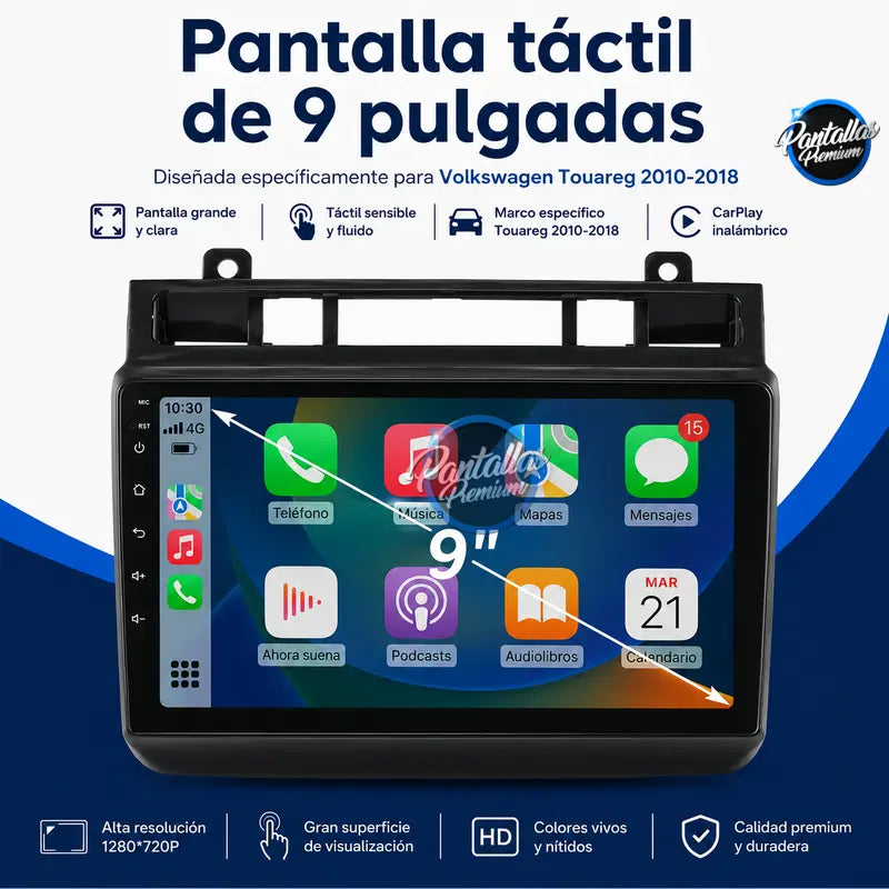 Radio pantalla CarPlay y Android Auto para Volkswagen Touareg 2010-2018 - foto 11