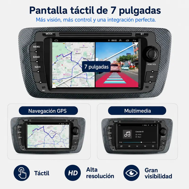 Radio pantalla CarPlay y Android Auto para Seat Ibiza 6J (2008-2014) - foto 11