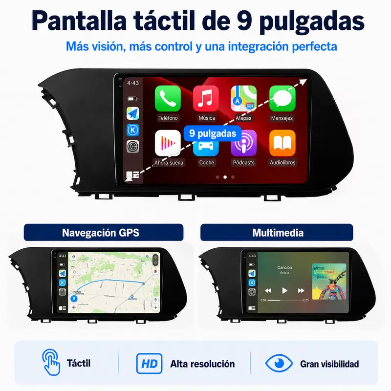 Radio pantalla CarPlay y Android Auto para Hyundai I20 2020 - 2023 - foto 11