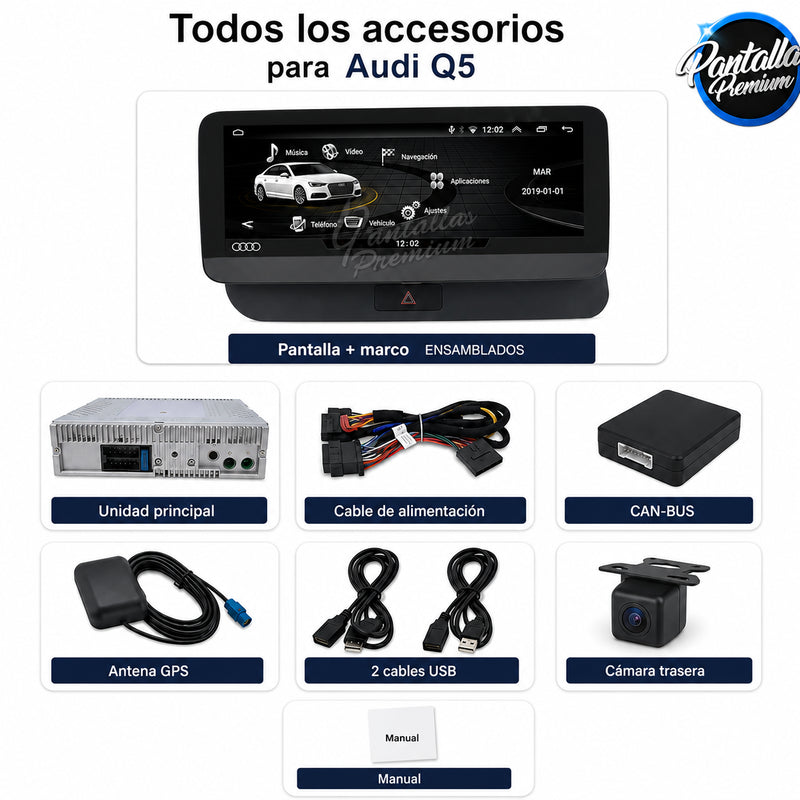 Radio pantalla CarPlay y Android Auto para Audi Q5 2009-2016 - foto 12