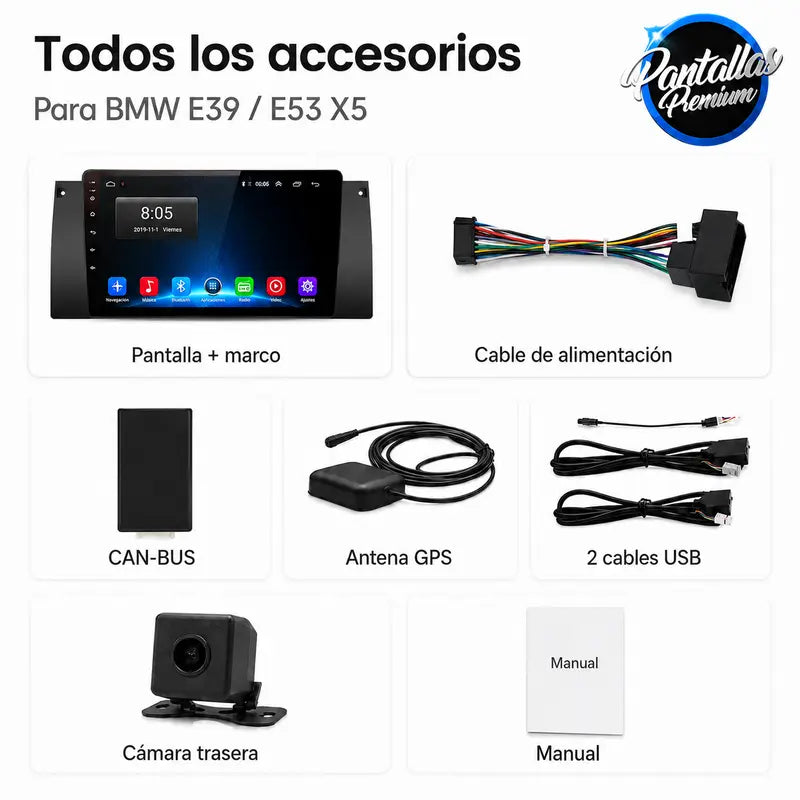 Radio pantalla CarPlay y Android Auto para BMW E53 E39 X5 - foto 12