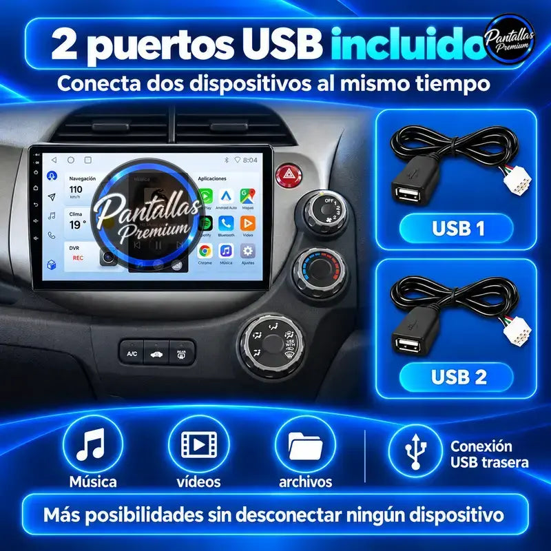 Dos puertos USB Honda Jazz GE