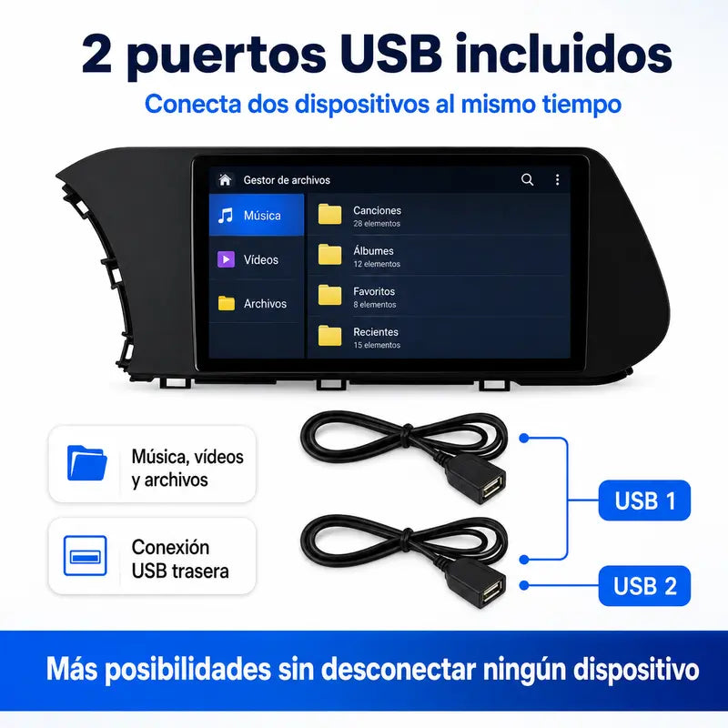Radio pantalla CarPlay y Android Auto para Hyundai I20 2020 - 2023 - foto 12