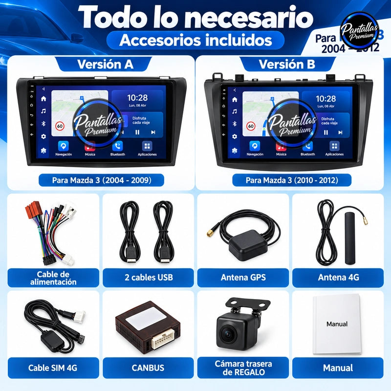 Radio pantalla CarPlay y Android Auto para Mazda 3 2004-2013 - foto 13
