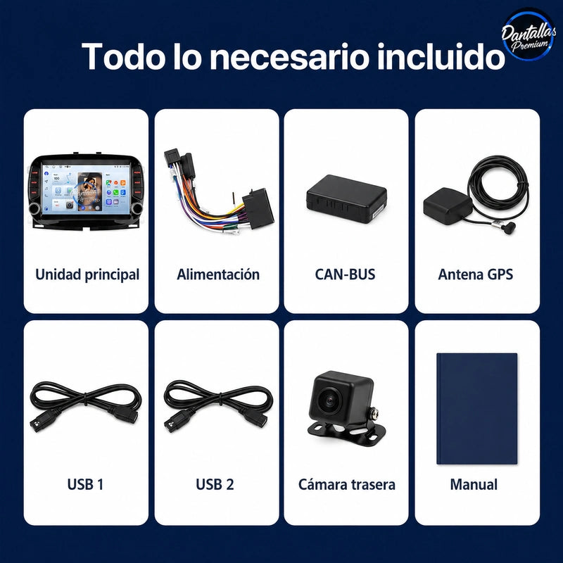 Radio pantalla CarPlay y Android Auto para Fiat 500 2015-2020 - foto 26