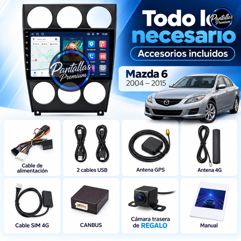 Radio pantalla CarPlay y Android Auto para Mazda 6 2004-2015 - foto 13