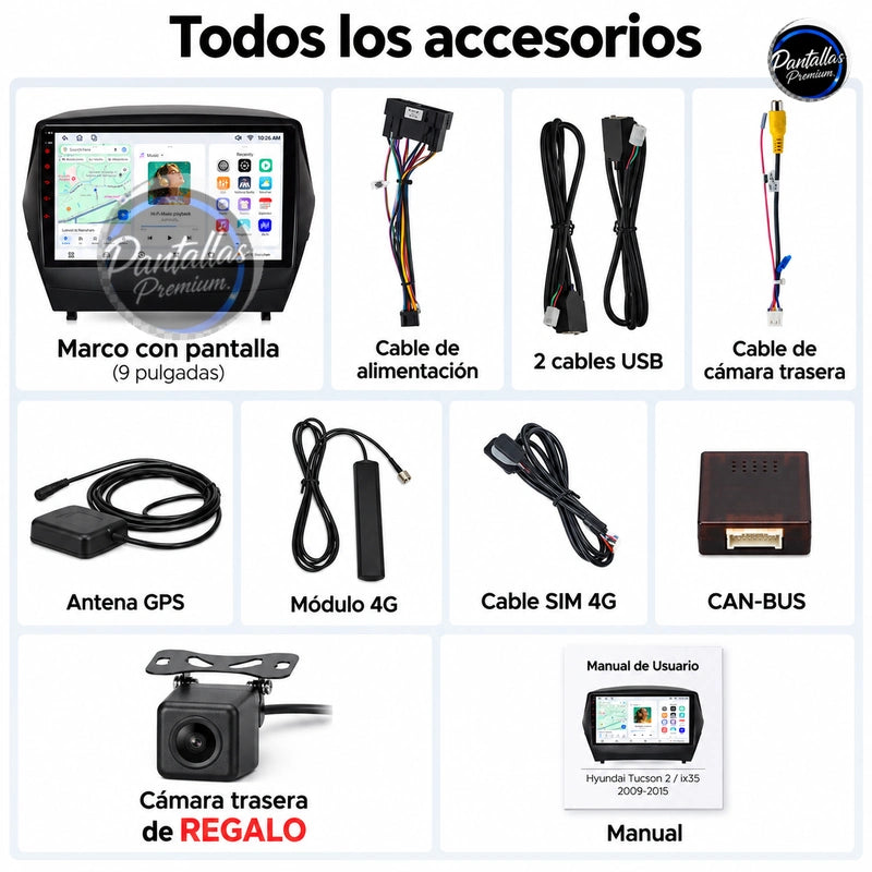 Radio pantalla CarPlay y Android Auto para Hyundai Ix35 1 2 Tucson 2 LM 2009-2015 - foto 13
