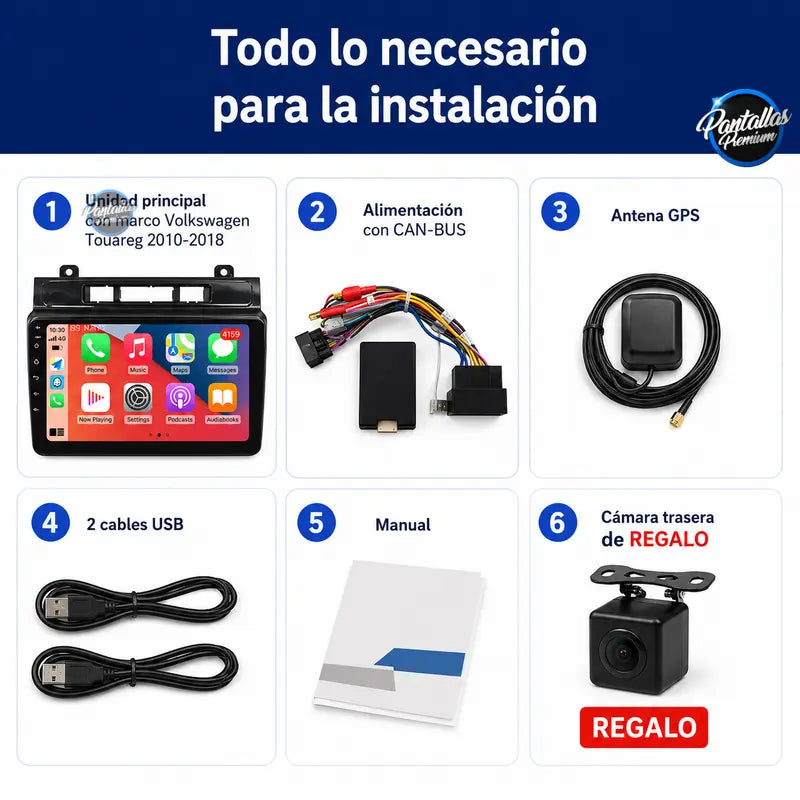 Radio pantalla CarPlay y Android Auto para Volkswagen Touareg 2010-2018 - foto 13