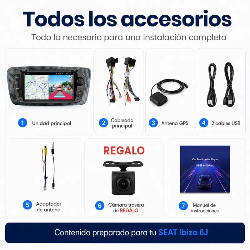 Radio pantalla CarPlay y Android Auto para Seat Ibiza 6J (2008-2014) - foto 13