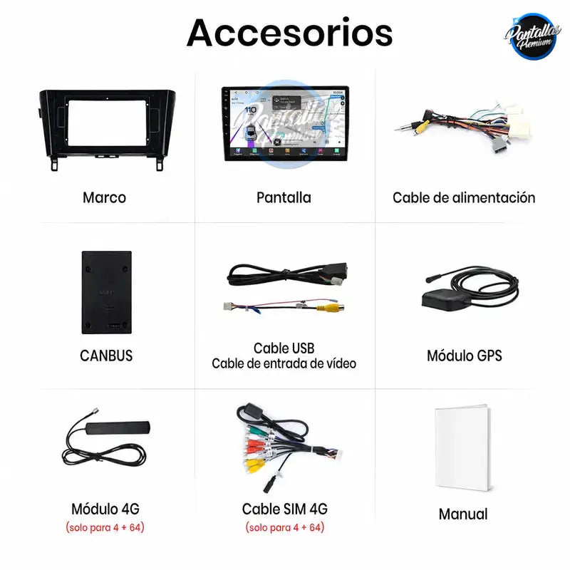 Radio pantalla CarPlay y Android Auto para Nissan Qashqai X Trail Camara 360 2013-2020 - foto 13