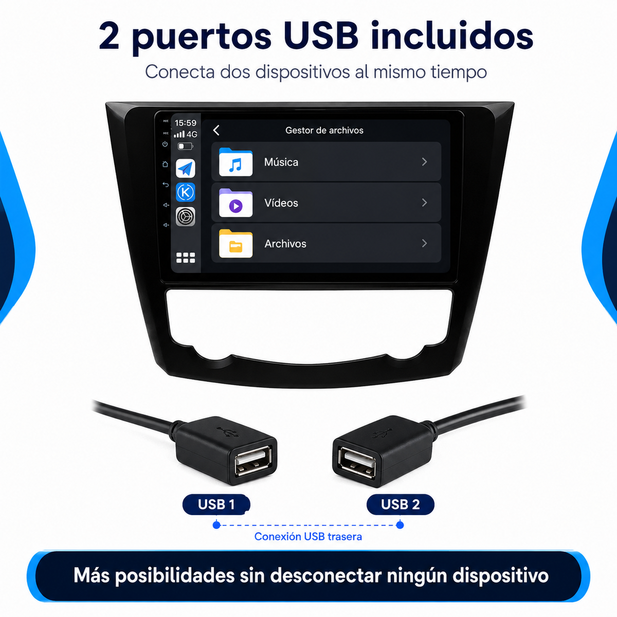 Radio pantalla CarPlay y Android Auto para Renault Kadjar - foto 13