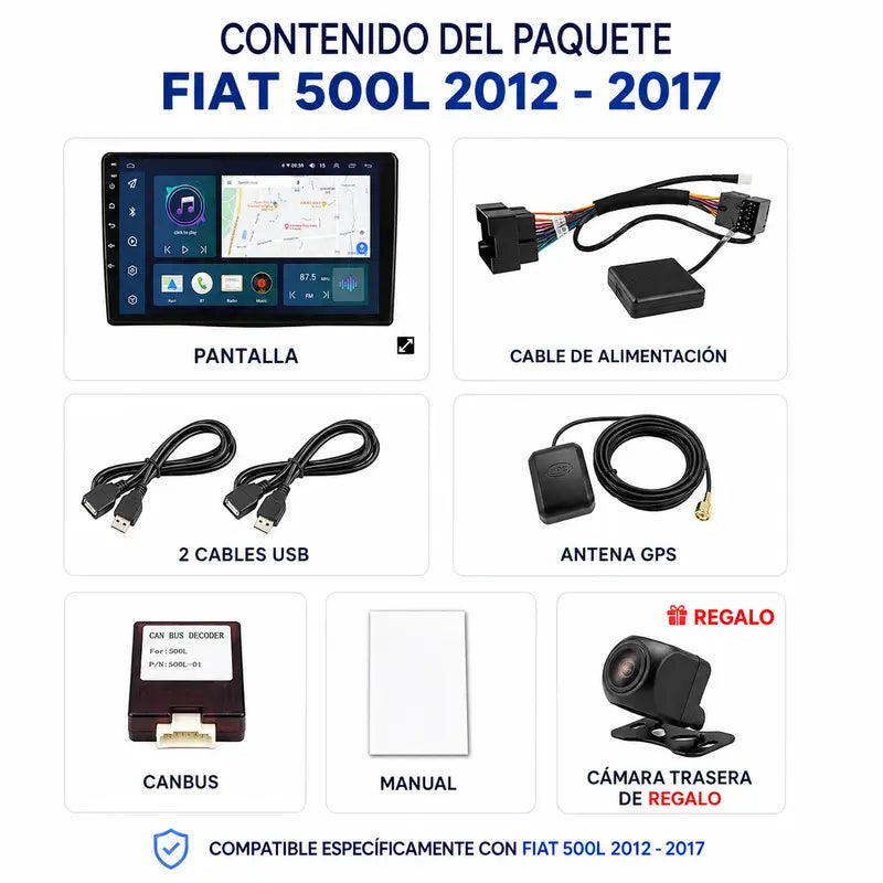 Radio pantalla CarPlay y Android Auto para Fiat 500L 2012-2017 - foto 29