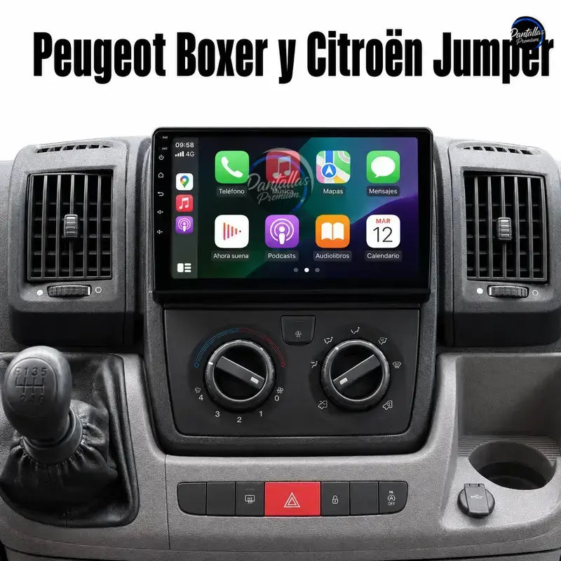 Radio pantalla CarPlay y Android Auto para Fiat Ducato Peugeot Boxer Citroen Jumper - foto 3