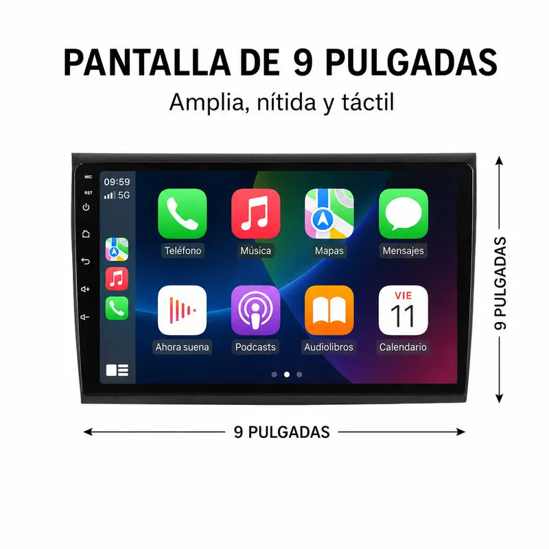 Radio pantalla CarPlay y Android Auto para Fiat Stilo 2002-2010 - foto 12