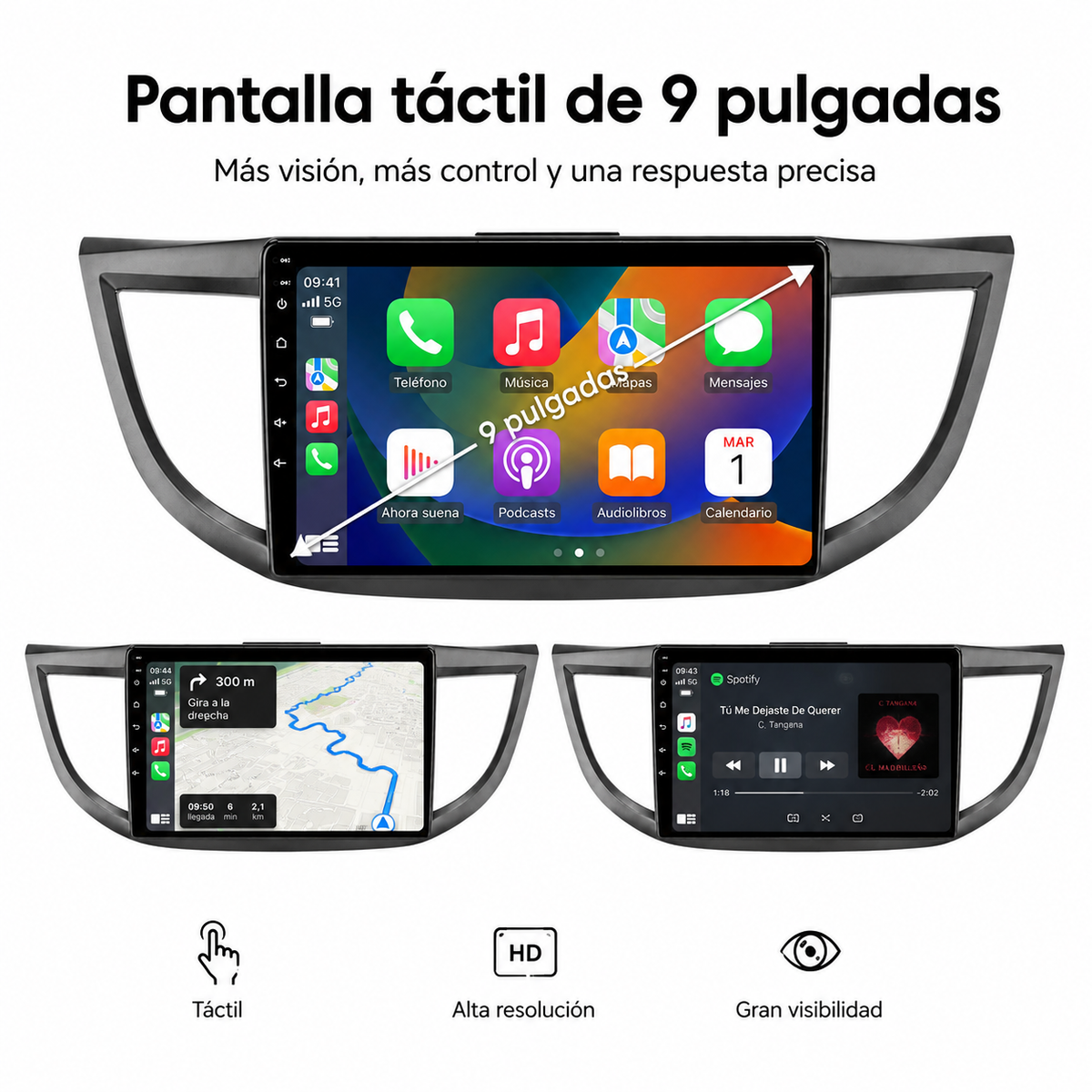 Radio pantalla CarPlay y Android Auto para Honda CRV 1 2012-2016 - foto 11