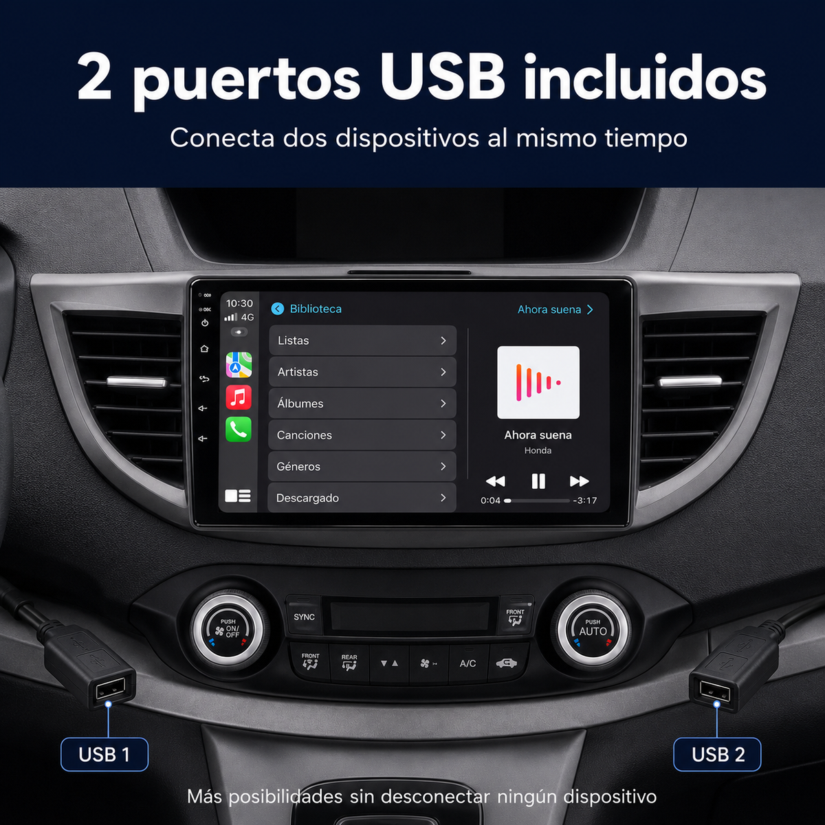 Radio pantalla CarPlay y Android Auto para Honda CRV 1 2012-2016 - foto 10