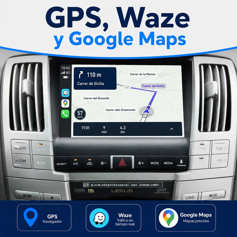Radio pantalla CarPlay y Android Auto para Lexus RX300 - foto 4