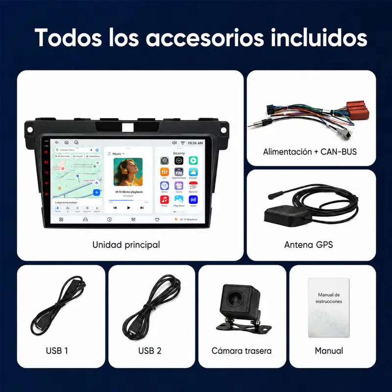 Radio pantalla CarPlay y Android Auto para Mazda CX7 2008-2015 - foto 13