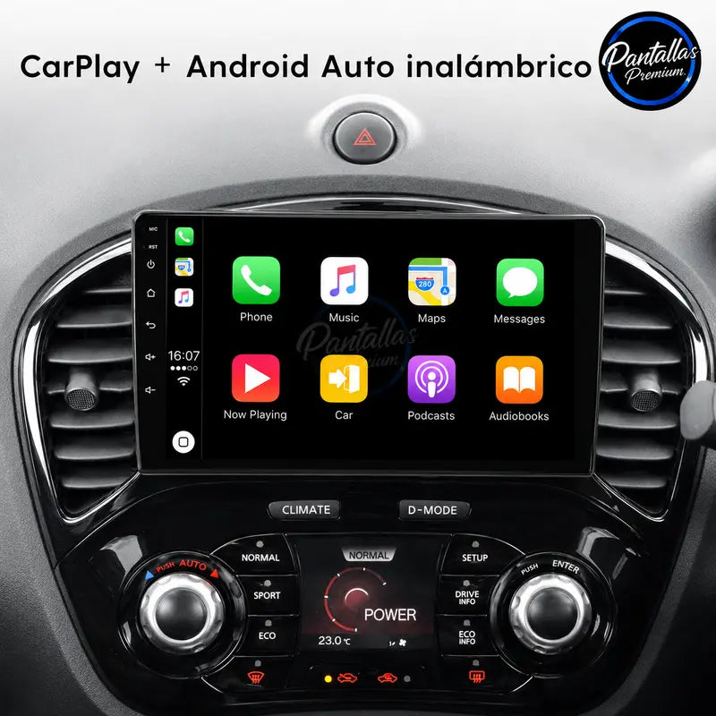 Radio pantalla CarPlay y Android Auto para Nissan Juke con cámara - foto 3