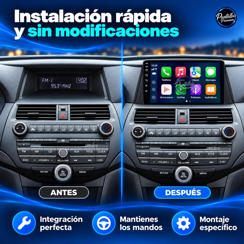 Honda Accord 8 — Instalación rápida y sin modificaciones