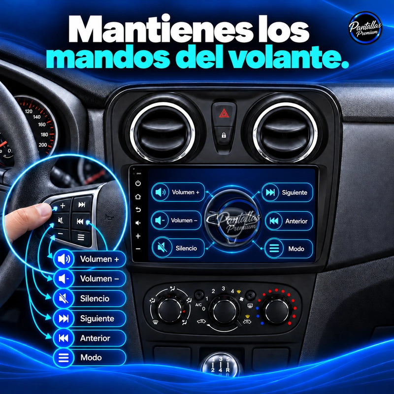 Renault Logan 2 / Dacia Sandero 2 — Mantienes los mandos del volante