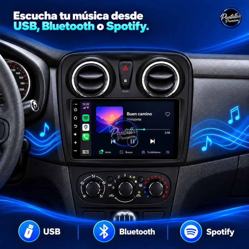Renault Logan 2 / Dacia Sandero 2 — Escucha tu música desde USB, Bluetooth o Spotify