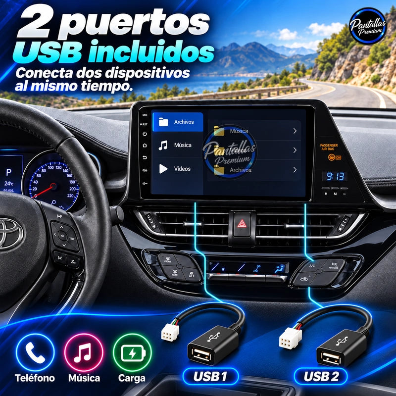 Toyota C-HR 2016–2020 — Dos puertos USB incluidos