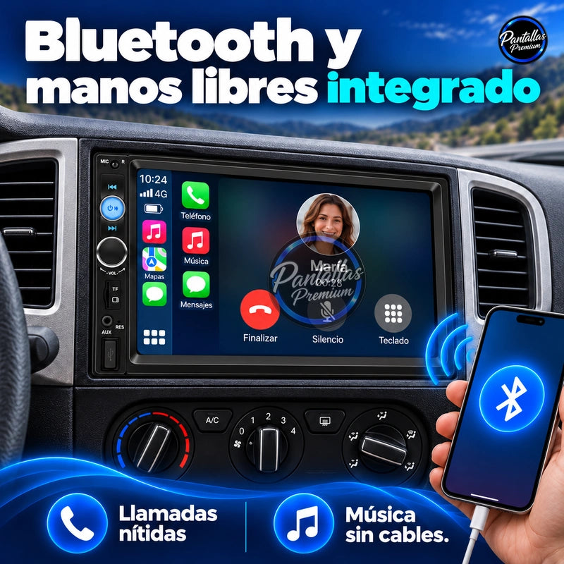Universal 2 DIN — Bluetooth y manos libres integrado