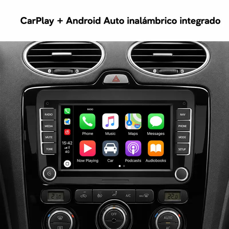 Radio pantalla CarPlay y Android Auto para Volkswagen, Seat y Skoda - foto 2
