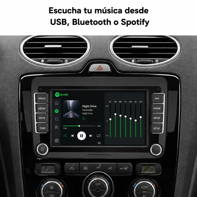 Radio pantalla CarPlay y Android Auto para Volkswagen, Seat y Skoda - foto 6
