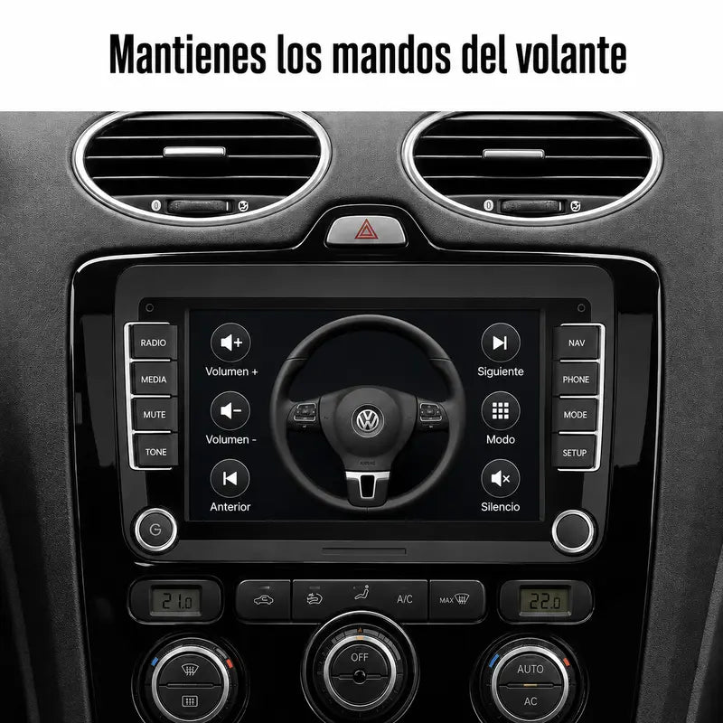 Radio pantalla CarPlay y Android Auto para Volkswagen, Seat y Skoda - foto 8