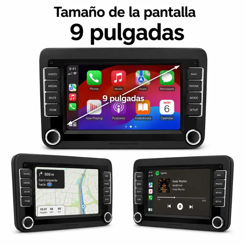 Radio pantalla CarPlay y Android Auto para Volkswagen, Seat y Skoda - foto 11