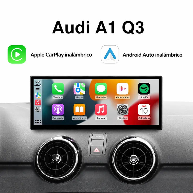 Radio pantalla CarPlay y Android Auto para Audi A1 Audi Q3 Linux 2011-2019