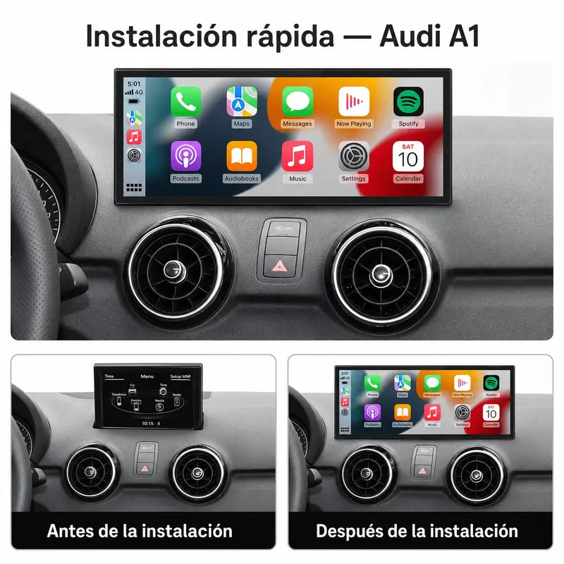 Radio pantalla CarPlay y Android Auto para Audi A1 Audi Q3 Linux 2011-2019 - foto 2