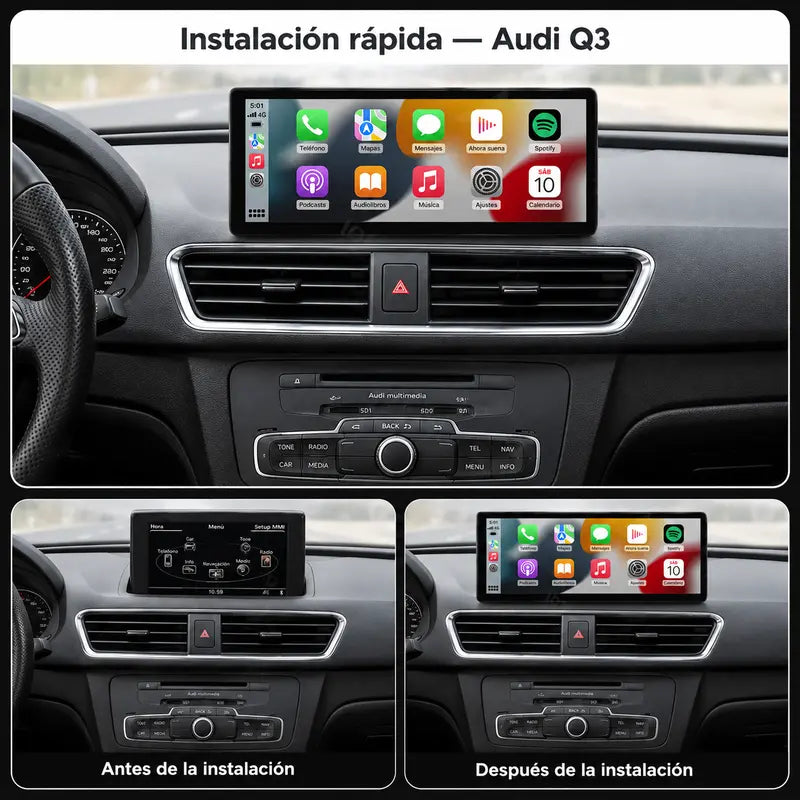 Radio pantalla CarPlay y Android Auto para Audi A1 Audi Q3 Linux 2011-2019 - foto 3