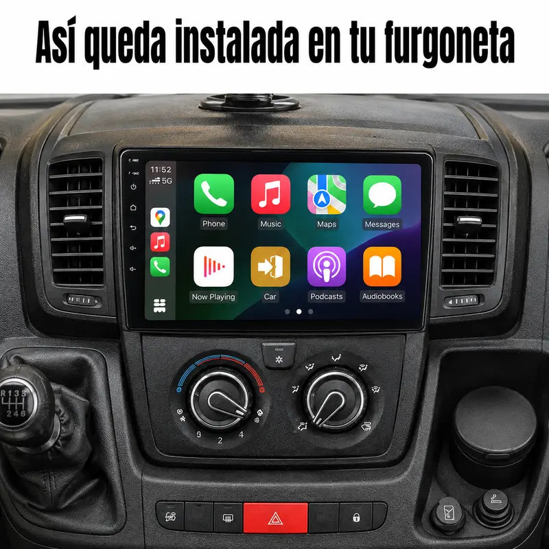 Radio pantalla CarPlay y Android Auto para Fiat Ducato Citroen Jumper Peugeot Boxer - foto 2