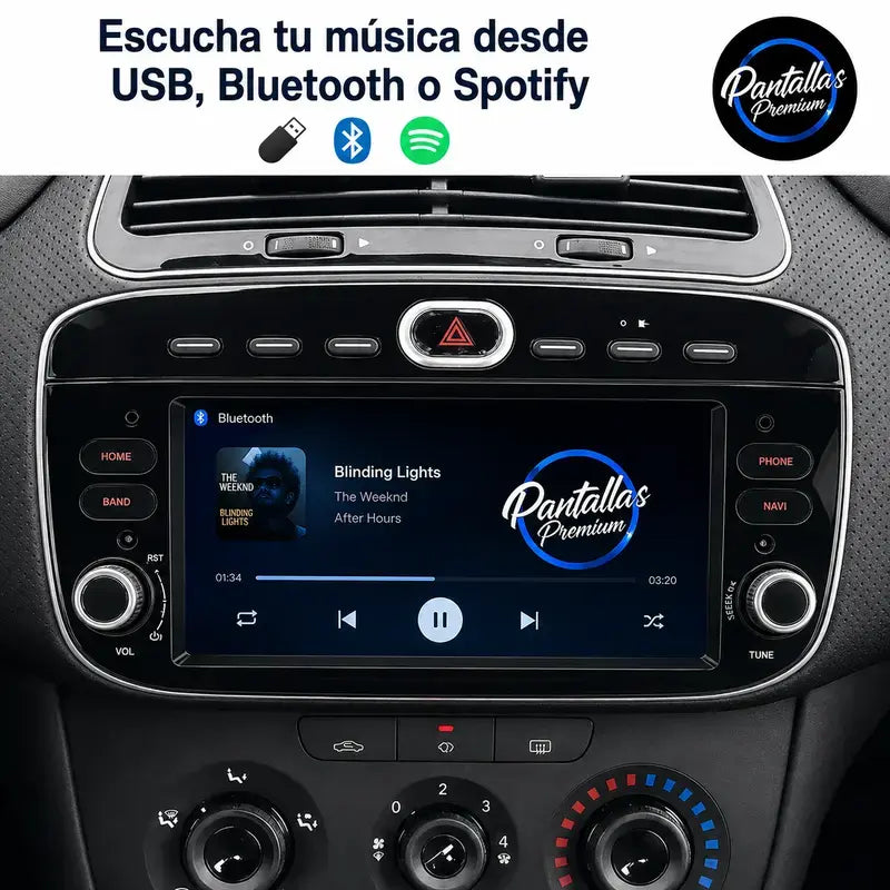 Radio pantalla CarPlay y Android Auto para Fiat Linea Punto Evo 2010-2017 - foto 9