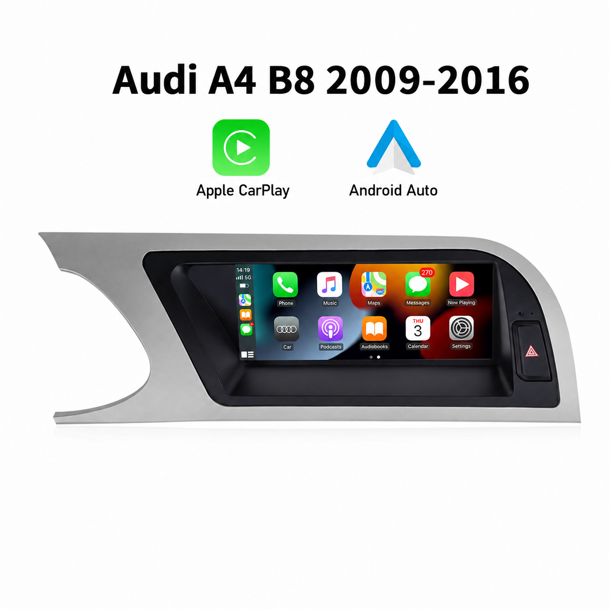 Radio pantalla CarPlay y Android Auto para Audi A4 B8 (2009-2016) LINUX