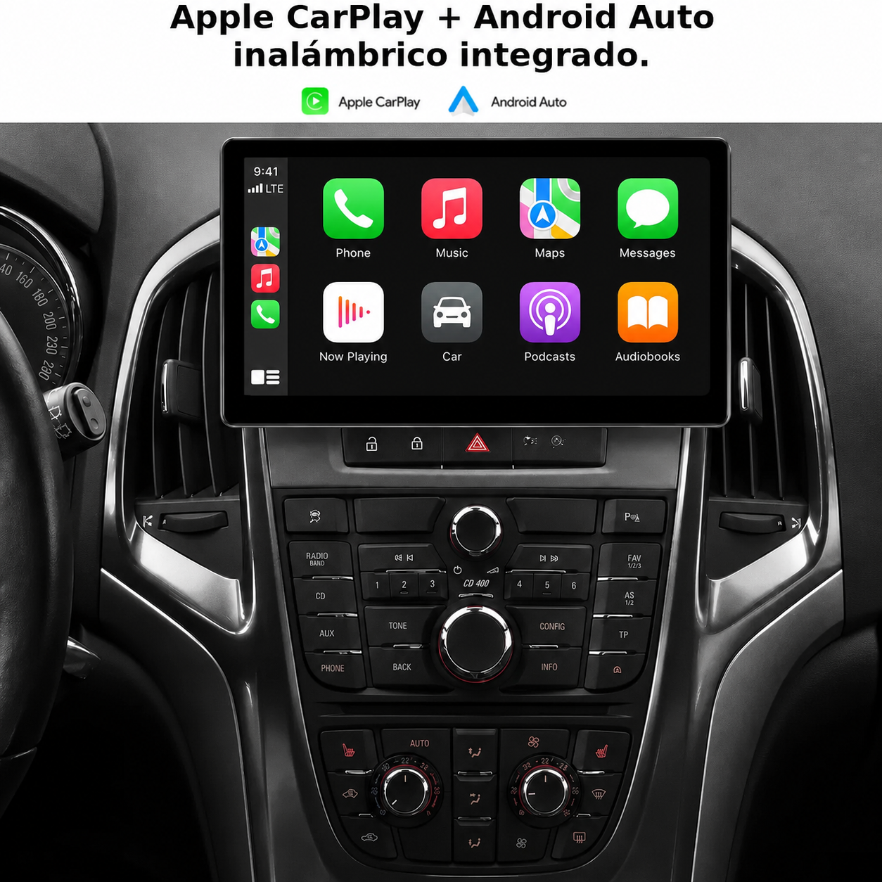 Radio pantalla CarPlay y Android Auto para Opel Astra J 2009-2017 - foto 3