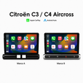 Radio pantalla CarPlay y Android Auto para Citroen C3 C4 Aircross 2017-2023